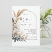 Pampas Grass Green Arch Neutraal Baby shower Kaart (Staand voorkant)