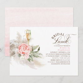 Pampas Grass Greenery Bridal Lunch Kaart