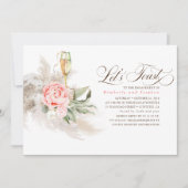 Pampas Grass Greenery Engagement Party Kaart (Voorkant)