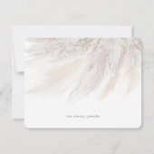 Pampas Grass Groen Bruidsmeisje Voorstel Kaart (Achterkant)