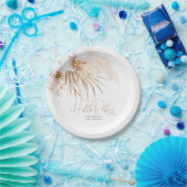 Pampas Grass Hallo Baby Baby shower Boho Papieren Bordje (Feest)