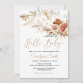 Pampas Grass Hallo Baby shower Kaart (Voorkant)