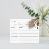 Pampas Grass Herfst Vrijgezellenfeest Recipe Kaart (Staand voorkant)