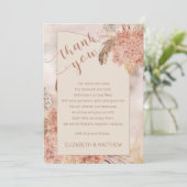 Pampas Grass | Hydrangeas Baby shower Hartelijk da Bedankkaart (Staand voorkant)