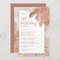 Pampas Grass Hydrangeas Blooms 50e verjaardag