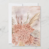 Pampas Grass Hydrangeas Blooms 60e verjaardag Kaart (Achterkant)