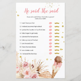 Pampas Grass Ice Cream zei dat ze Kaart zei