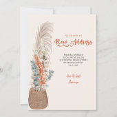 Pampas Grass in Wicker Basket Moving Aankondiging (Voorkant)