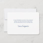 Pampas Grass Jongen blauwe boog dank u kaart (Achterkant)