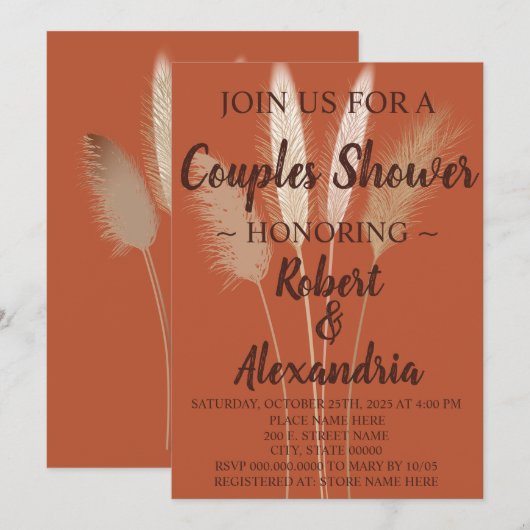 Pampas Grass Kaart (Voorkant / Achterkant)