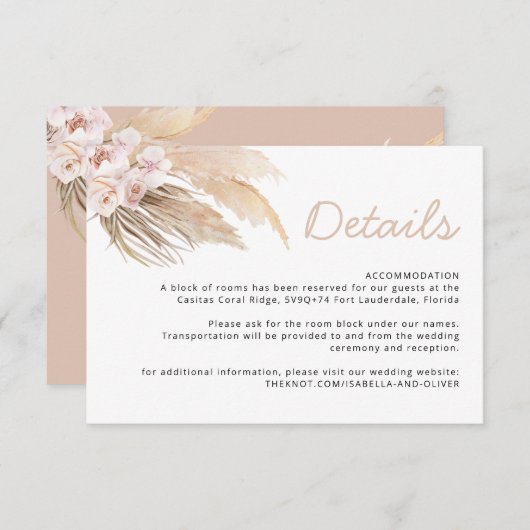 Pampas Grass-kaart (Voorkant / Achterkant)