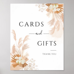 Pampas Grass Kaarten en Gifts Wedding Sign Poster
