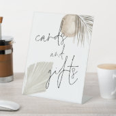 Pampas Grass Kaarten Geschenken Script Bruiloft Reclamebord Met Voetstuk (Insitu)