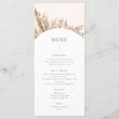 Pampas Grass Lijst Beige Menu (Voorkant)