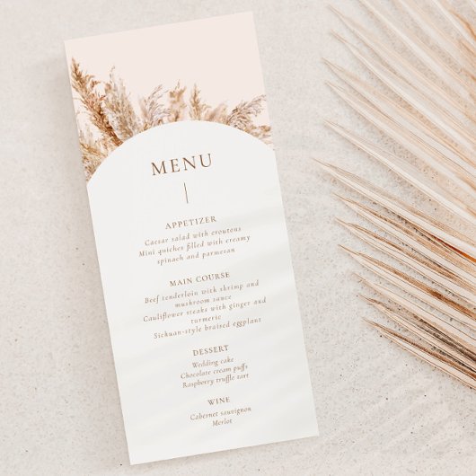 Pampas Grass Lijst Beige Menu