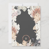 Pampas Grass Lijst | Monogram goudolie | Koolstof Kaart (Achterkant)