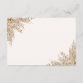 Pampas Grass Luier Raffle Kaart | neutraal rustiek (Achterkant)