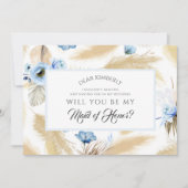 Pampas Grass Maid of Honor / bruidsmeisje Voorstel Kaart (Voorkant)