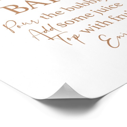 Pampas Grass Mimosa Bar Poster (Hoek)