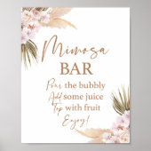 Pampas Grass Mimosa Bar Poster (Voorkant)