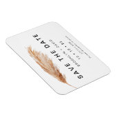 Pampas Grass Minimalist Wedding Save the Date Magneet (Rechterzijde)