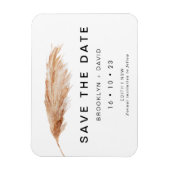 Pampas Grass Minimalist Wedding Save the Date Magneet (Verticaal)