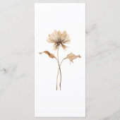Pampas Grass Modern 4x9'' Huwelijksmenu Menu (Achterkant)