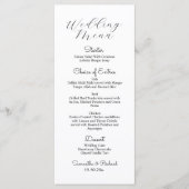 Pampas Grass Modern 4x9'' Huwelijksmenu Menu (Voorkant)