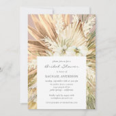 Pampas Grass Modern Boho Bridal Wedding Shower Kaart (Voorkant)