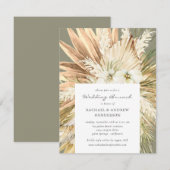 Pampas Grass Modern Boho Wedding Brunch Sage Kaart (Voorkant / Achterkant)