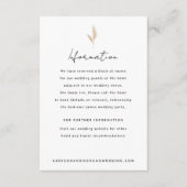 Pampas Grass Neutral Desert Landschap Boho Huwelij Informatiekaartje (Voorkant)