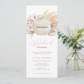 Pampas Grass Neutrals Strand Weekend Bachelorette Kaart (Staand voorkant)