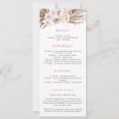 Pampas Grass Neutrals Strand Weekend Bachelorette Kaart (Achterkant)