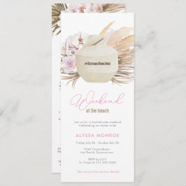 Pampas Grass Neutrals Strand Weekend Bachelorette Kaart