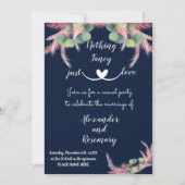 Pampas Grass Niets Fancy gewoon Love Elope Kaart (Voorkant)