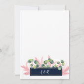 Pampas Grass Niets Fancy gewoon Love Elope Kaart (Achterkant)