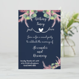 Pampas Grass Niets Fancy gewoon Love Elope Kaart
