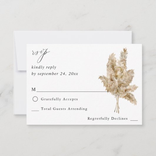 Pampas Grass no Meal RSVP (Voorkant)
