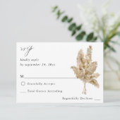 Pampas Grass no Meal RSVP Kaartje (Staand voorkant)