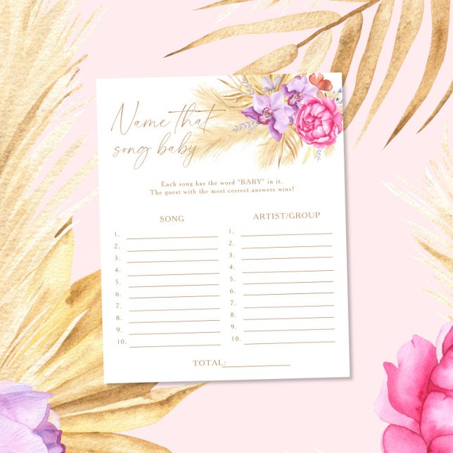 Pampas grass - Noem dat nummer baby shower spel (Creator heeft geüpload)