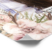 Pampas Grass Orchid Bloemenfoto Begrafenismonument Poster (Hoek)