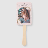 Pampas Grass Orchid Floral Arch Afbeelding Afstude Handwaaier (Voorkant)