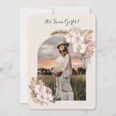 Pampas Grass Orchid Floral Arch Baby shower Foto Kaart (Voorkant)