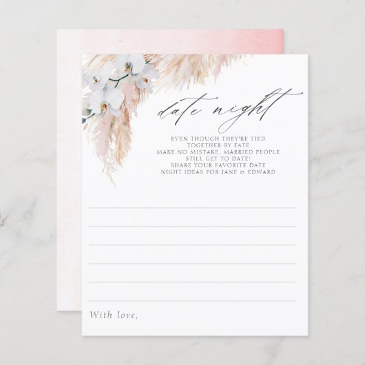 Pampas Grass Orchids Vrijgezellenfeest Date Night (Voorkant / Achterkant)