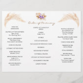 Pampas Grass Paars Orchid TriFold Wedding Programm Flyer (Achterkant)