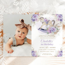 Pampas Grass Paarse Bloemen Rocking Horse Verjaard