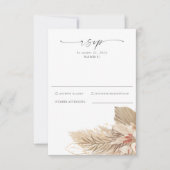 Pampas Grass Palm Waterverf RSVP Kaartje (Voorkant)