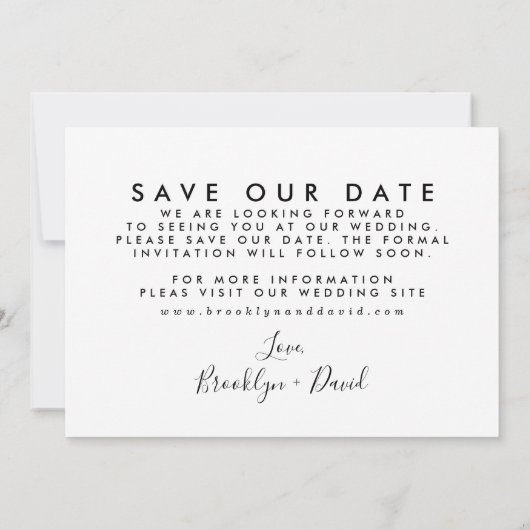 Pampas grass Palm Wedding Save the Date Kaart (Achterkant)
