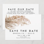 Pampas grass Palm Wedding Save the Date Kaart (Voorkant / Achterkant)