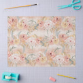 Pampas Grass Peony Floral Waterverf Blush Pink Tissuepapier (Craft)